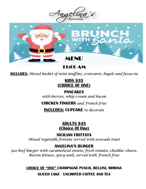BRUNCH WITH SANTA DECEMBER 17 2023 11AM